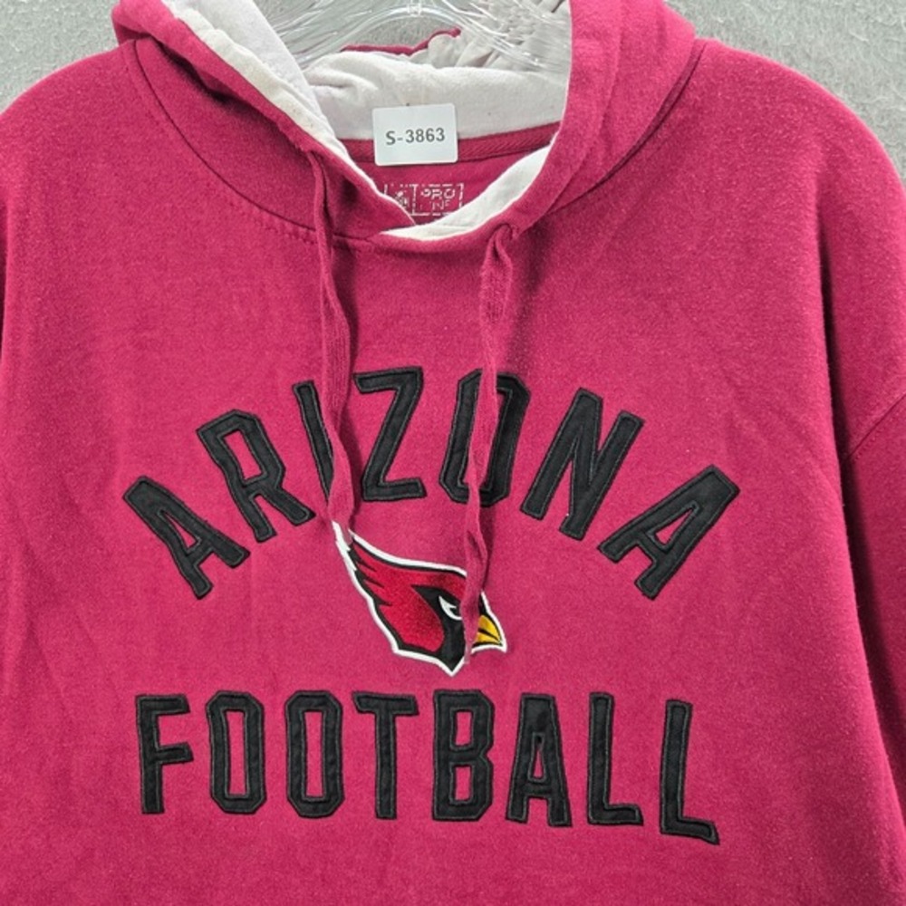 Arizona Cardinals Men Sweatshirt XL Red Logo Embroidered Hoodie NFL Drawstring - Picture 8 of 9